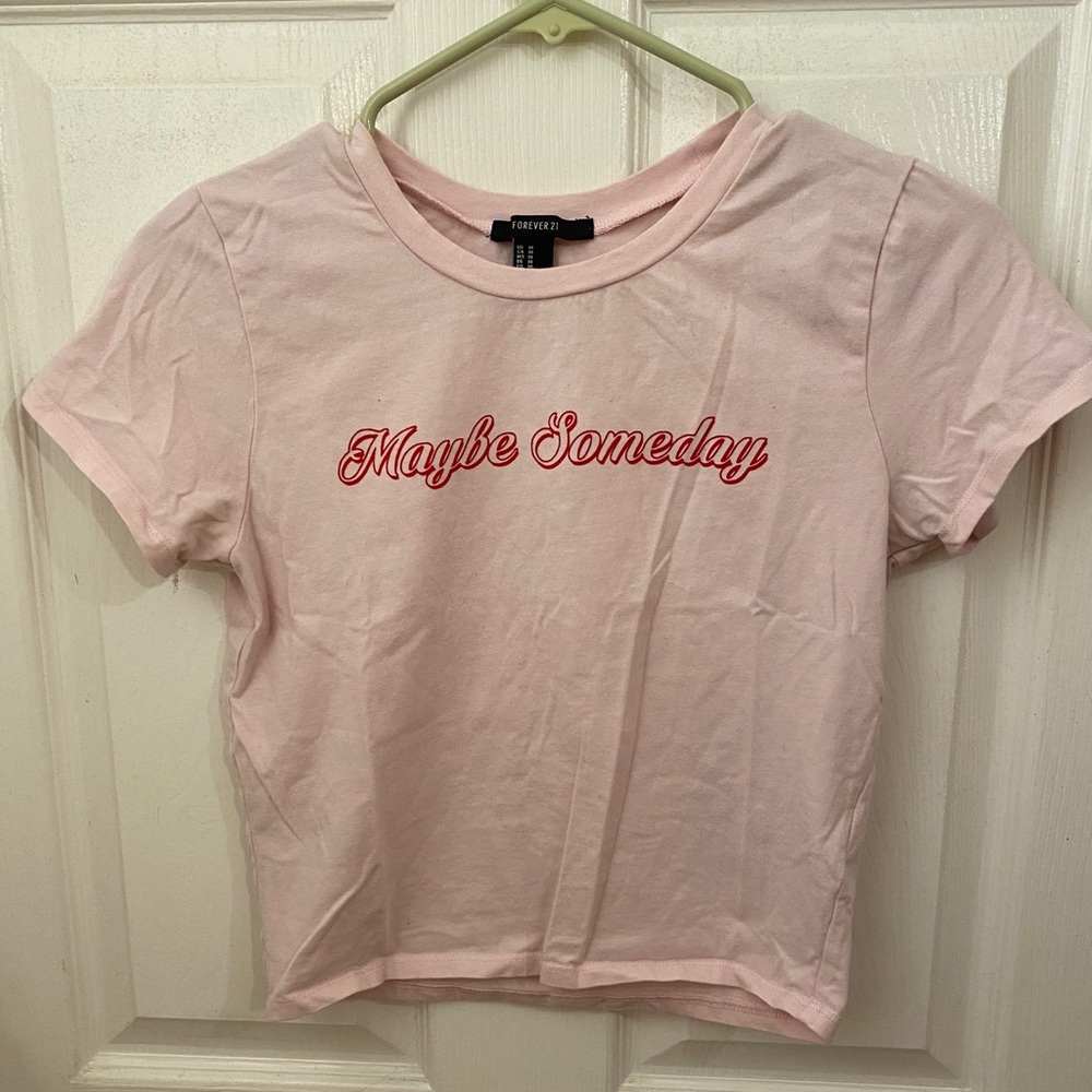 Maybe Someday Pink Forever 21 Crop Top